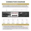 Sound Town STCA 600-6Z | 600W 6-Zone 70V/100V Commercial Power Amplifier with Bluetooth, Optical, Phantom Power, for Restaurants, Lounges, Bars, Pubs, Schools - Connection Diagram