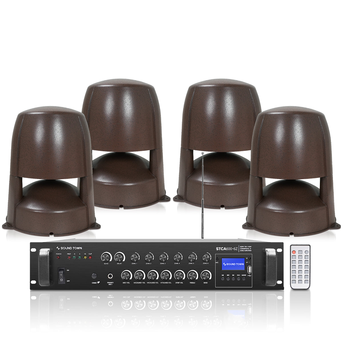 STCA600X4OMNI82BR | Commercial Residential Outdoor Sound System, w/ a ...