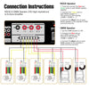 Sound Town STCA600X4RK8B2OM8G | Commercial Residential Outdoor Sound System, w/ a 6-Zone 70V/100V Bluetooth Amplifier, 6x8“ Landscape Speakers- Connection Instructions 