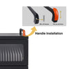 Sound Town STCC-USB16US-R | REFURBISHED: Multi-Device Wall-Mountable Charging Cart w/ 16 USB Ports and Casters, for iPads, Tablets, Laptops, Chromebooks - Handle Installation, Instructions & Screw Size, How to Install the Handle