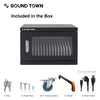 Sound Town STCC-USB16US-R | REFURBISHED: Multi-Device Wall-Mountable Charging Cart w/ 16 USB Ports and Casters, for iPads, Tablets, Laptops, Chromebooks - Included in the Box, Package Contents