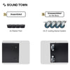 Sound Town STCC-USB16US-R | REFURBISHED: Multi-Device Wall-Mountable Charging Cart w/ 16 USB Ports and Casters, for iPads, Tablets, Laptops, Chromebooks - Assembled Rubber Feet, Unassembled 3" Locking Swivel Casters