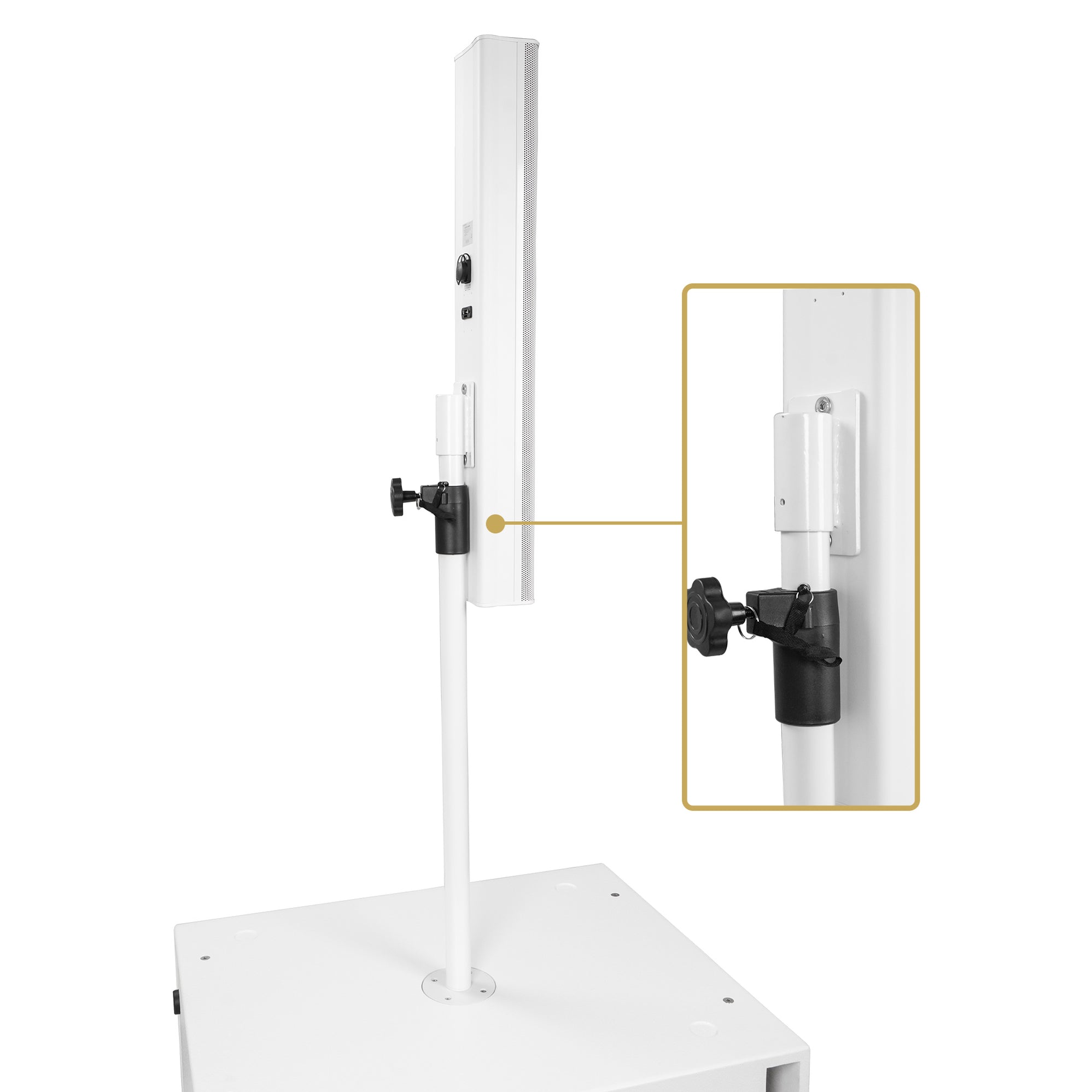 STCL-WPOLESET | Subwoofer Attachment Mounting Pole w/ Mounting Plate ...