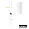 Sound Town STCL-WPOLESET | Subwoofer Attachment Mounting Pole w/ Mounting Plate, for CARPO-M64W Column Array Speaker - Dimensions