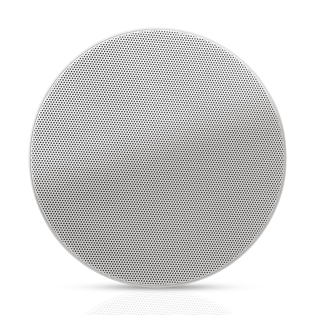 Sound Town STCS4C-PAIR-R | REFURBISHED: Pair of 4.5" Coaxial In-Ceiling Speakers with Metal Backcan and Tile Rails, 70V/100V/8-Ohm Switchable, Magnetic Grill, White -  Long-Lasting Durability