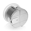 Sound Town STCS8C-PAIR | Pair of 8" Coaxial In-Ceiling Speakers with Metal Backcan and Tile Rails, 70V/100V/8-Ohm Switchable, Magnetic Grill, White - Back View