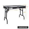 Sound Town STDJT-36W-R | REFURBISHED: Folding DJ Workstation Table, Plywood, 36-inch x 21-inch, size & dimensions