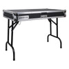 Sound Town STDJT-36W-R | REFURBISHED: Folding DJ Workstation Table, Plywood, 36-inch x 21-inch, transportable, easy to transport, portable