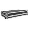 Sound Town STDJT-Z46W | DJ Z-Table Workstation Folding Mobile Flight Case with Wheels and Handles, Durable Plywood-Easy Transport