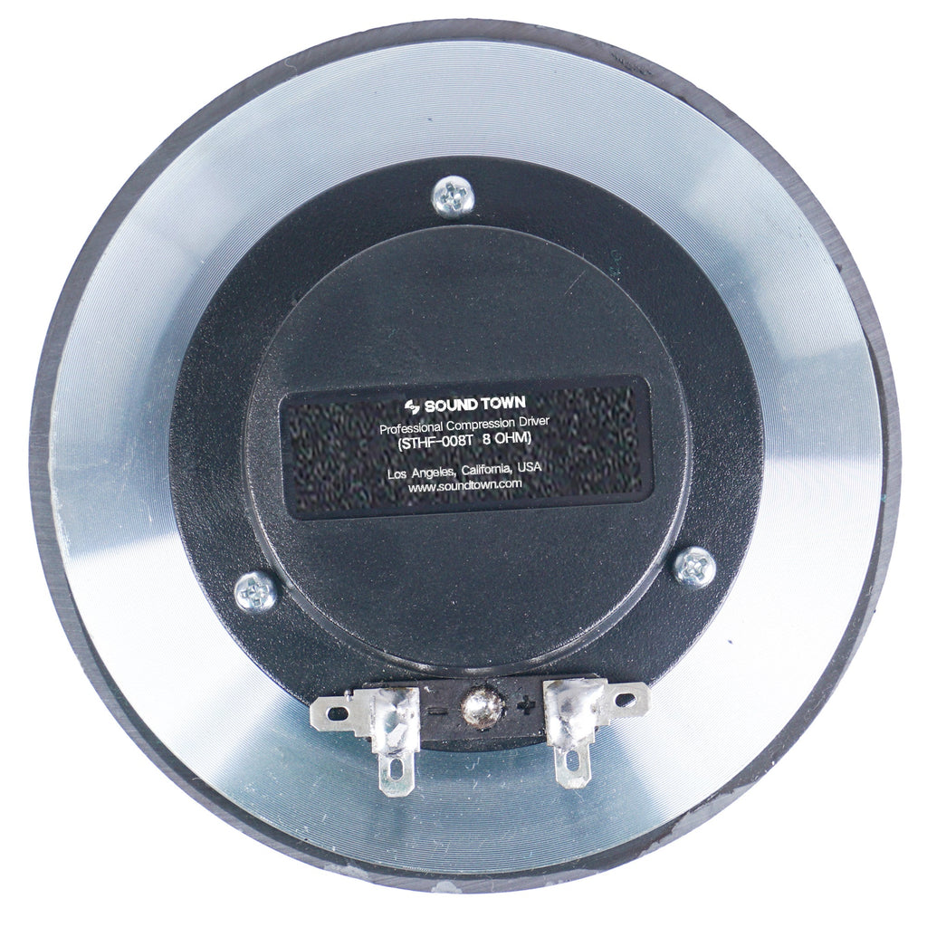 Sound Town STHF-008T-R | REFURBISHED: 2" 100W Titanium High Frequency Compression Driver Replacement Tweeter for PA/DJ Speakers Compatible with Eminence PSD-20021S8 - Back View