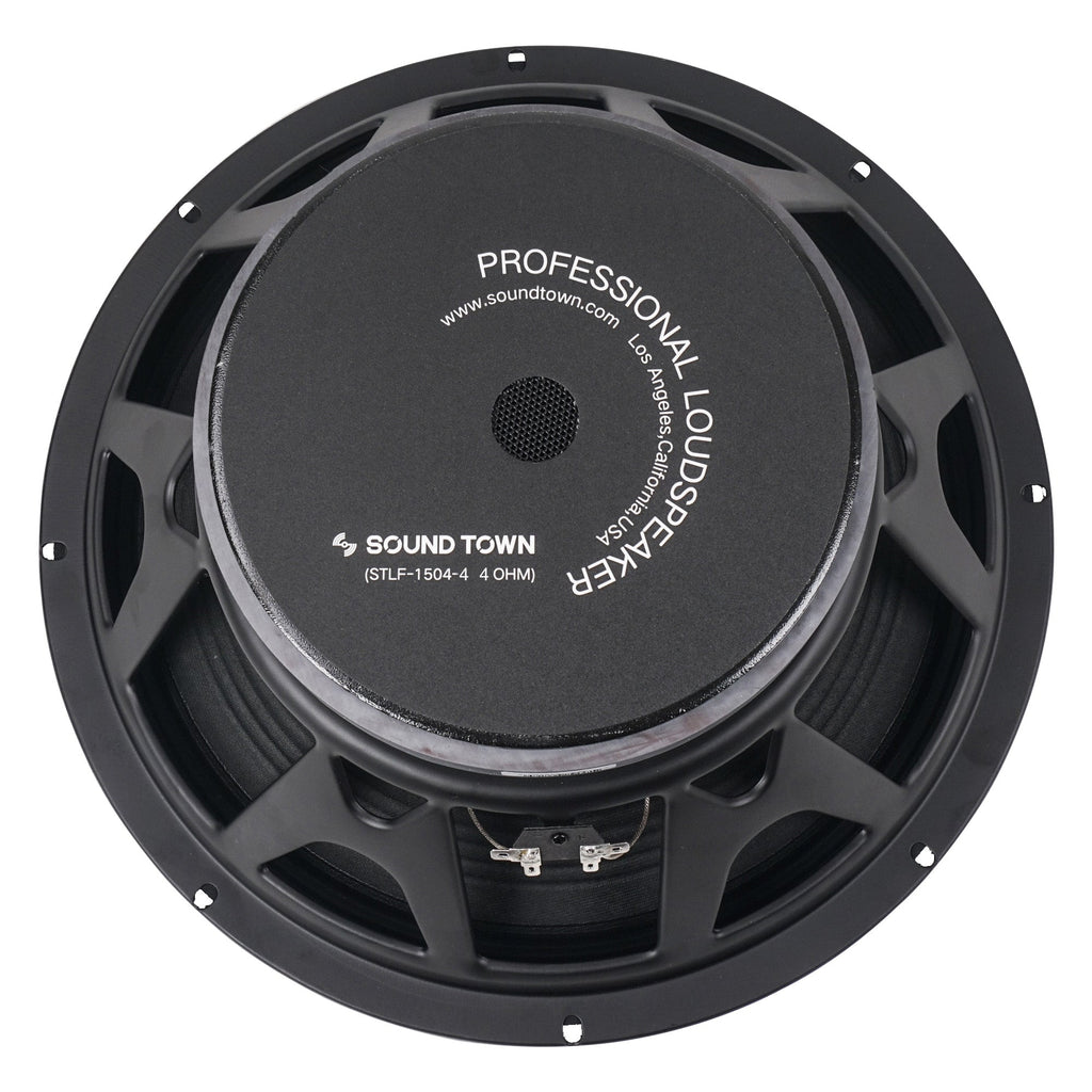 Sound Town STLF-1504-4-R | REFURBISHED: 15" 600W Raw Woofer Speaker with 4" Voice Coil, 100 oz Magnet, Replacement Woofer for PA/DJ Subwoofer, 4-ohm - Back