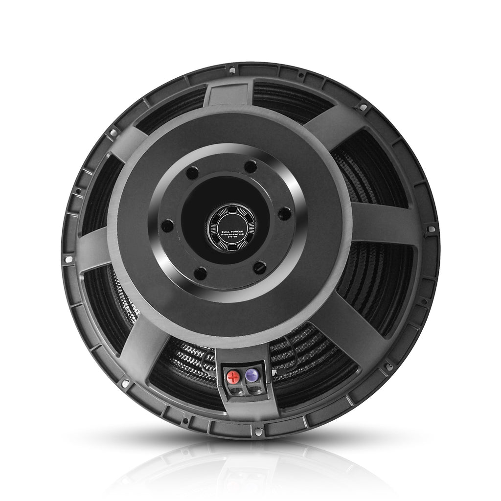 Sound Town STLF-18X451 | 18" 900W RMS Cast Aluminum Frame Woofer (Low Frequency Driver) with 4.5" Voice Coil, Replacement Woofer for High-Power PA/DJ Subwoofer - Back View