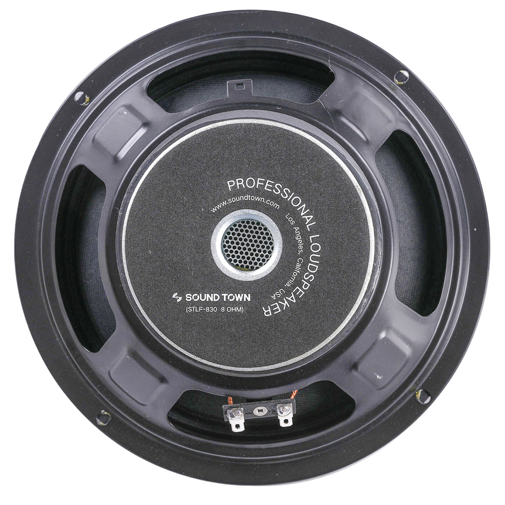 Sound Town STLF-830-R | REFURBISHED: 8" Raw Woofer Speaker, 120 Watts Pro Audio PA DJ Replacement Low Frequency Driver - Back View