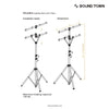 Sound Town STLS-M12-PAIR | 2-Pack DJ Lighting Stand, Height Adjustable, 12 ft Tall, with Side-bars and Tripod Base-Dimensions