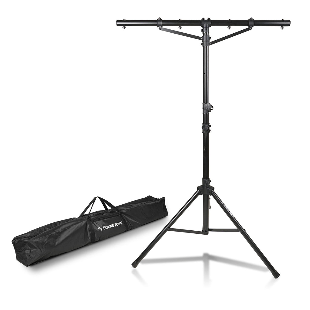 and Tripod T-Bar Tall – 9 Adjustable, Height Town | ft STLS-T09 with Lighting Base DJ Sound Stand,