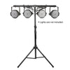 Sound Town STLS-T09-PAIR | 2-Pack DJ Lighting Stand, Height Adjustable, 9 ft Tall, with T-Bar and Tripod Base - 3.7 Feet T-bar with Hanging Bolts Capable of Supporting Up to 4 Par Cans