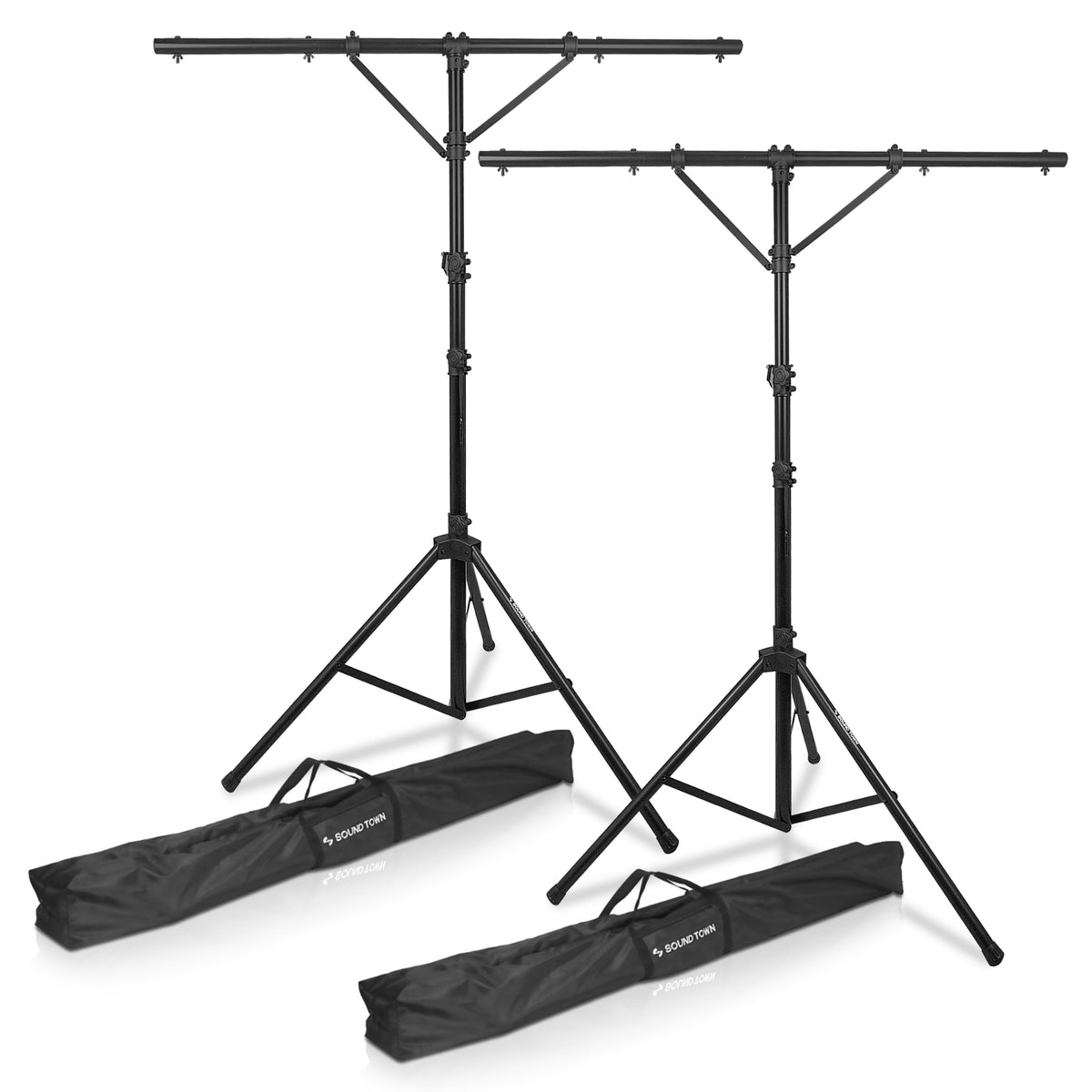 STLS-T12-PAIR | 2-Pack DJ Lighting Stand, Height Adjustable, 12 ft