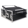 Sound Town STMR-4U-R | REFURBISHED: 4U (4 Space) PA/DJ Road/Rack ATA Case with 11U Slant Mixer Top, 20.2" Rackable Depth - Pro Tour Grade - Laptop Shelf