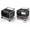 Sound Town STMR-6U | 6U Rack Road ATA Case with 11U Slant Mixer Top, 20.1" Rackable Depth, Removable Doors, 1/2" Heavy-Duty Plywood for PA/DJ Gear - Casters, Caster Board