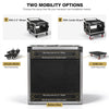 Sound Town STMR-6U | 6U Rack Road ATA Case with 11U Slant Mixer Top, 20.1" Rackable Depth, Removable Doors, 1/2" Heavy-Duty Plywood for PA/DJ Gear - Mobility Options