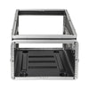 Sound Town STMR-A10X6U | Lightweight and Compact 6U ATA ABS Rack Case, with Slant Mixer Top, 21" Depth, 10U Top and 6U Side Spaces-without Covers Front View