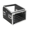 Sound Town STMR-A10X6U | Lightweight and Compact 6U ATA ABS Rack Case, with Slant Mixer Top, 21" Depth, 10U Top and 6U Side Spaces-without Covers Left View