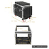 Sound Town STMR-A10X8UW-R | REFURBISHED: 8U Lightweight and Compact ATA ABS Rack Case, with Slant Mixer Top, Casters, 21" Depth, 10U Top , 8U Side Spaces - Size and Dimensions