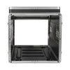 Sound Town STMR-A10X8UW-R | REFURBISHED: 8U Lightweight and Compact ATA ABS Rack Case, with Slant Mixer Top, Casters, 21" Depth, 10U Top , 8U Side Spaces - Internal Compartment, Back View