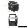 Sound Town STMR-A12X10U-R | REFURBISHED: Lightweight and Compact 10U ATA ABS Rack Case, with Slant Mixer Top, 24.5" Depth, 12U Top and 10U Side Spaces - Size and Dimensions