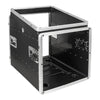 Sound Town STMR-A12X10U-R | REFURBISHED: Lightweight and Compact 10U ATA ABS Rack Case, with Slant Mixer Top, 24.5" Depth, 12U Top and 10U Side Spaces - without Covers Left View