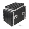 Sound Town STMR-A12X10UW | 10U Lightweight and Compact ATA ABS Rack Case, with Slant Mixer Top, Casters, 24.5" Depth, 12U Top , 10U Side Spaces - Includes Rack Mount Screws 
