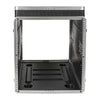 Sound Town STMR-A12X10UW | 10U Lightweight and Compact ATA ABS Rack Case, with Slant Mixer Top, Casters, 24.5" Depth, 12U Top , 10U Side Spaces - Internal Compartment