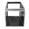 Sound Town STMR-A12X10UW-R | REFURBISHED：10U Lightweight and Compact ATA ABS Rack Case, with Slant Mixer Top, Casters, 24.5" Depth, 12U Top , 10U Side Spaces-without Covers Front View