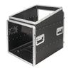 Sound Town STMR-A12X10UW | 10U Lightweight and Compact ATA ABS Rack Case, with Slant Mixer Top, Casters, 24.5" Depth, 12U Top , 10U Side Spaces-without Covers Right View