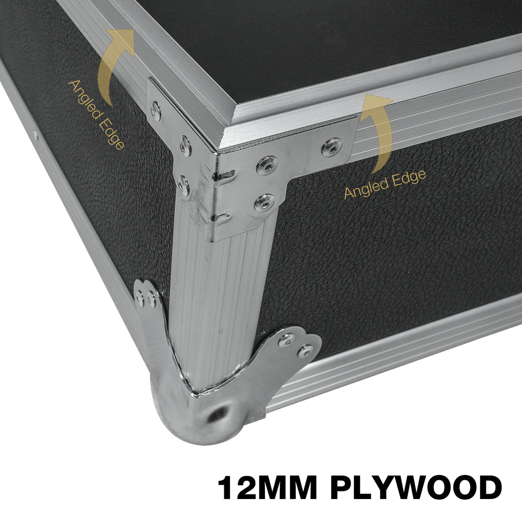 STMR-LID6-12 | Heavy-Duty 12mm Plywood Replacement Lid with 6" Extended Internal Height for STMR Series Rack/Road Cases - Angled Edge