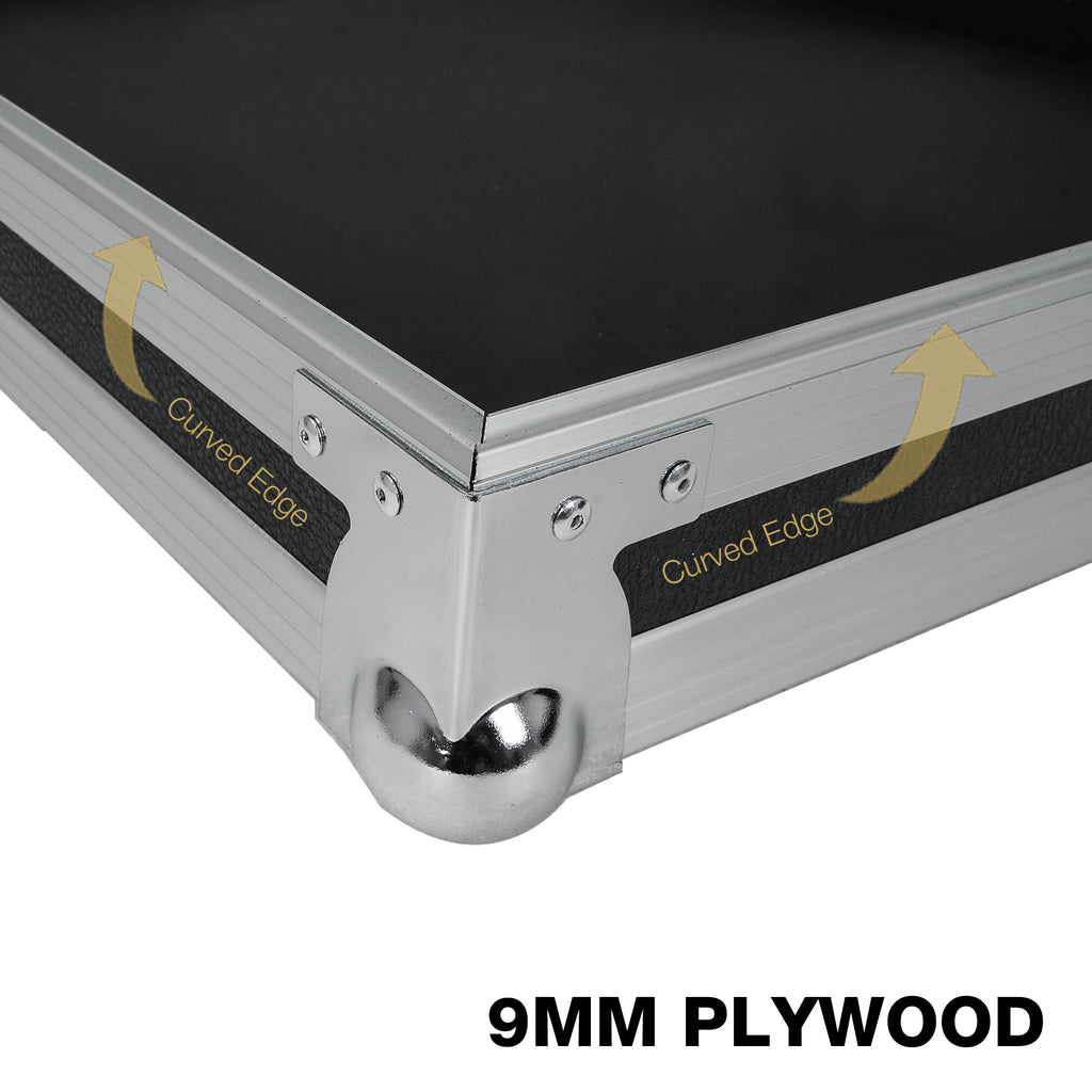 Sound Town STMR-LID6 | Heavy-Duty 9mm Plywood Replacement Lid with 6" Extended Internal Height for STMR Series Rack/Road Cases - Curved Edge