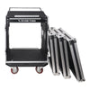 Sound Town STMR-S12UW-R | REFURBISHED: 12U PA/DJ Road/Rack ATA Case w/ Enhanced 1/2" (12mm) Plywood, 11U Slant Mixer Top, 20.2" Rackable Depth and Casters - Removable Lids