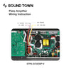 Sound Town STPA-G750DSP-V | Class-D Plate Amplifier 700W Continuous w/ TWS Bluetooth, DSP for PA DJ Speaker Cabinets and Loudspeakers - Wiring Instruction