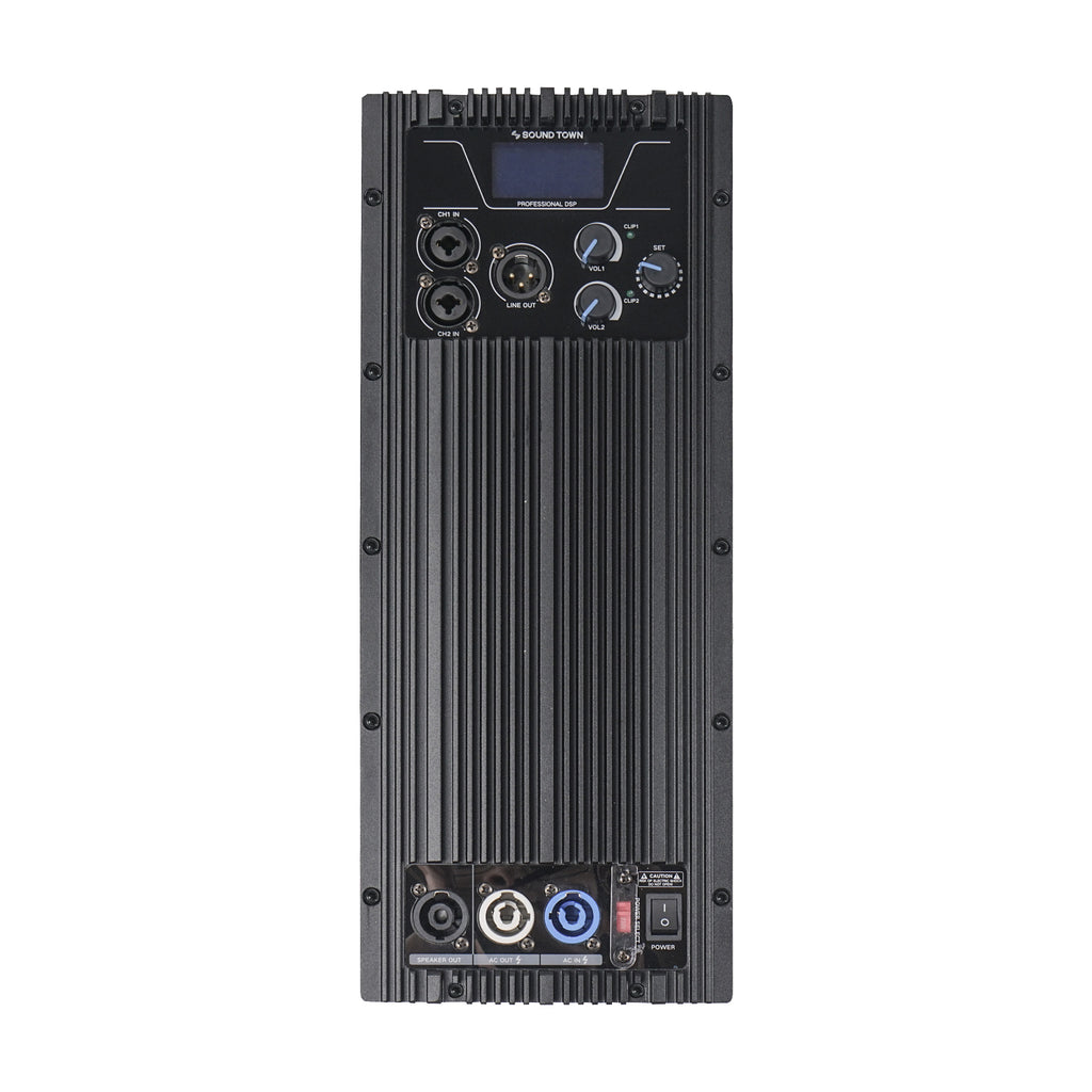 Sound Town STPA11-820-R | REFURBISHED: 2-Channel Class-D Plate Amplifier 2x600W Continuous w/ Speaker Output, DSP, for PA DJ Subwoofer Cabinets - Replacement Amp