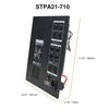 Sound Town STPA21-710 Class-D 500W RMS Plate Amplifier for PA DJ Subwoofer Cabinets with Speaker Outputs, LPF - Size and Dimensions