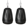 Sound Town STPDS-4B-PAIR | 2-Pack 4" All-Weather Pendant Speakers, IP66, Wall Mount, Landscape, 70V/100V/8-Ohm, Indoor/Outdoor Commercial Installations, Black - Hanging, Suspended from Ceiling, for Restaurants and Bars
