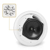Sound Town STPDS-65W-R | REFURBISHED: 6.5" Weather-resistant Pendant Speaker, 70V/100V/8-Ohm, Indoor/Outdoor Commercial Speaker for Home and Commerical Installation, White - Transformer Control Panel/Plate