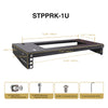 Sound TownSTPPRK-1U-R | REFURBISHED: 1U Wall-Mount/Under-Desk Mount Patch Panel Bracket Rack, for 19" PA/AV/IT/Computer Equipment, Horizontal/Vertical - Dimensions, Sizes, Parts, Included in the Box, Package Contents, Screw Sizes