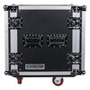 Sound Town STRC-12UW-R REFURBISHED: 12U (12 Space) PA/DJ Rack/Road Case with 21" Depth, Casters, Plywood - Front Panel