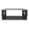 Sound Town STRC-4U-R | REFURBISHED: 4U Space PA/DJ Rack/Road Case w/ 17" Depth, Plywood, Metal Ball Corners, Pro Tour Grade Flight Case - Removable Front and Back Covers