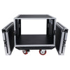 Sound Town STRC-8UW-R | REFURBISHED: STRC Series 8U (8 Space) PA/DJ Rack/Road Case with 17” Depth, Casters, Plywood - internal compartment with removable cover lids
