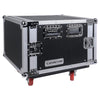Sound Town STRC-8UW-R | REFURBISHED: STRC Series 8U (8 Space) PA/DJ Rack/Road Case with 17” Depth, Casters, Plywood - Right Panel
