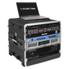 Sound Town STRC-A10UT | Lightweight and Compact 10U PA/DJ ABS Road Case w/ 9U Rack Space, 19” Depth, Retractable Handle, Wheels, Heavy-Duty Latches - Product Demonstration