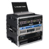 Sound Town STRC-A10UT-R | REFURBISHED: Lightweight and Compact 10U PA/DJ ABS Road Case w/ 9U Rack Space, 19” Depth, Retractable Handle, Wheels, Heavy-Duty Latches - Product Demonstration
