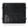 Sound Town STRC-A10UT-R | REFURBISHED: Lightweight and Compact 10U PA/DJ ABS Road Case w/ 9U Rack Space, 19” Depth, Retractable Handle, Wheels, Heavy-Duty Latches - Mesh bag compartment for tool storage on one side of the cover lid.